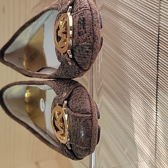 Michael Kors sz7 Leather Snakeskin Texured Ballet Flats - Picture 7 of 8